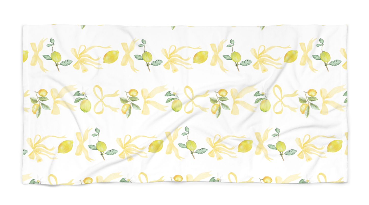 Lemons & Bows Swaddle Blanket