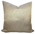 Maze Velvet Pillow Cover in Golden