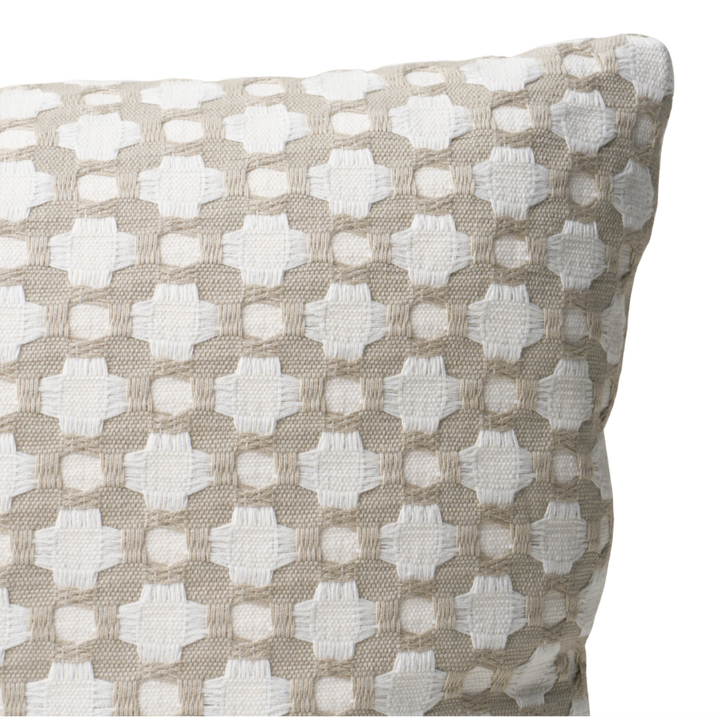 Betwixt Pillow Cover in Stone, Schumacher Textiles