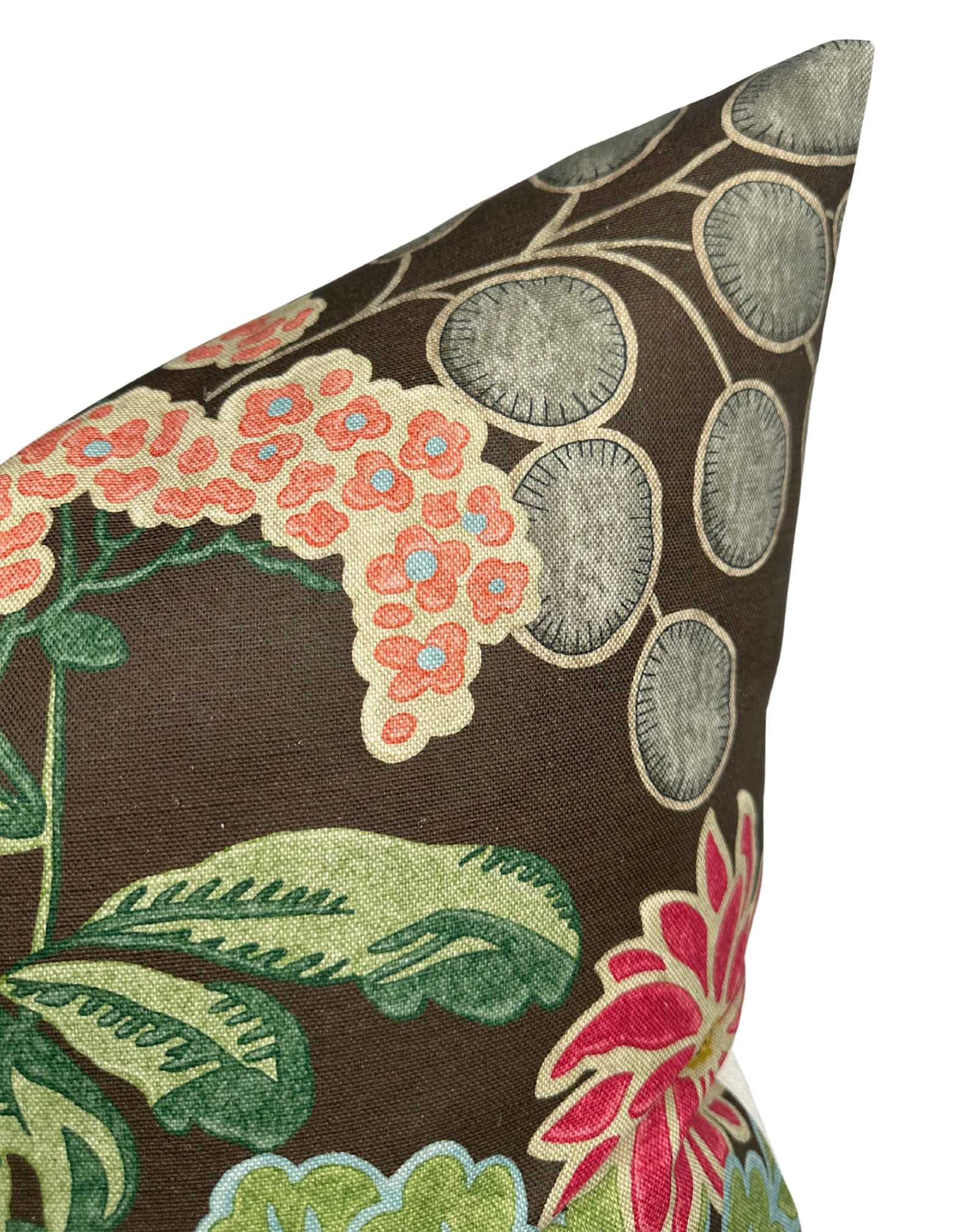 Meadow Floral Pillow Cover in Brown, Thibaut Pillows