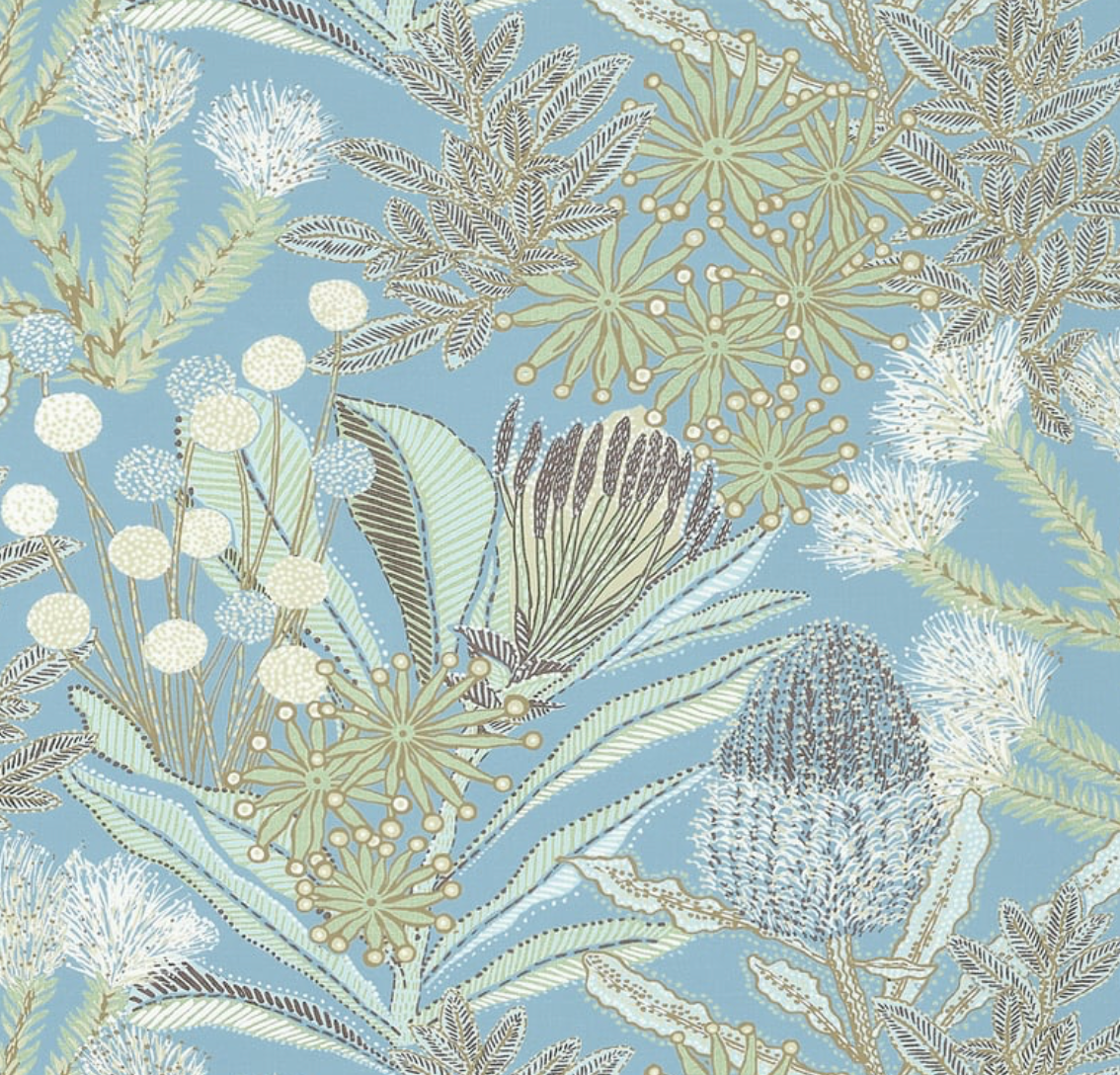 Protea Performance Pillow Cover in Spa Blue, Thibaut Pillows