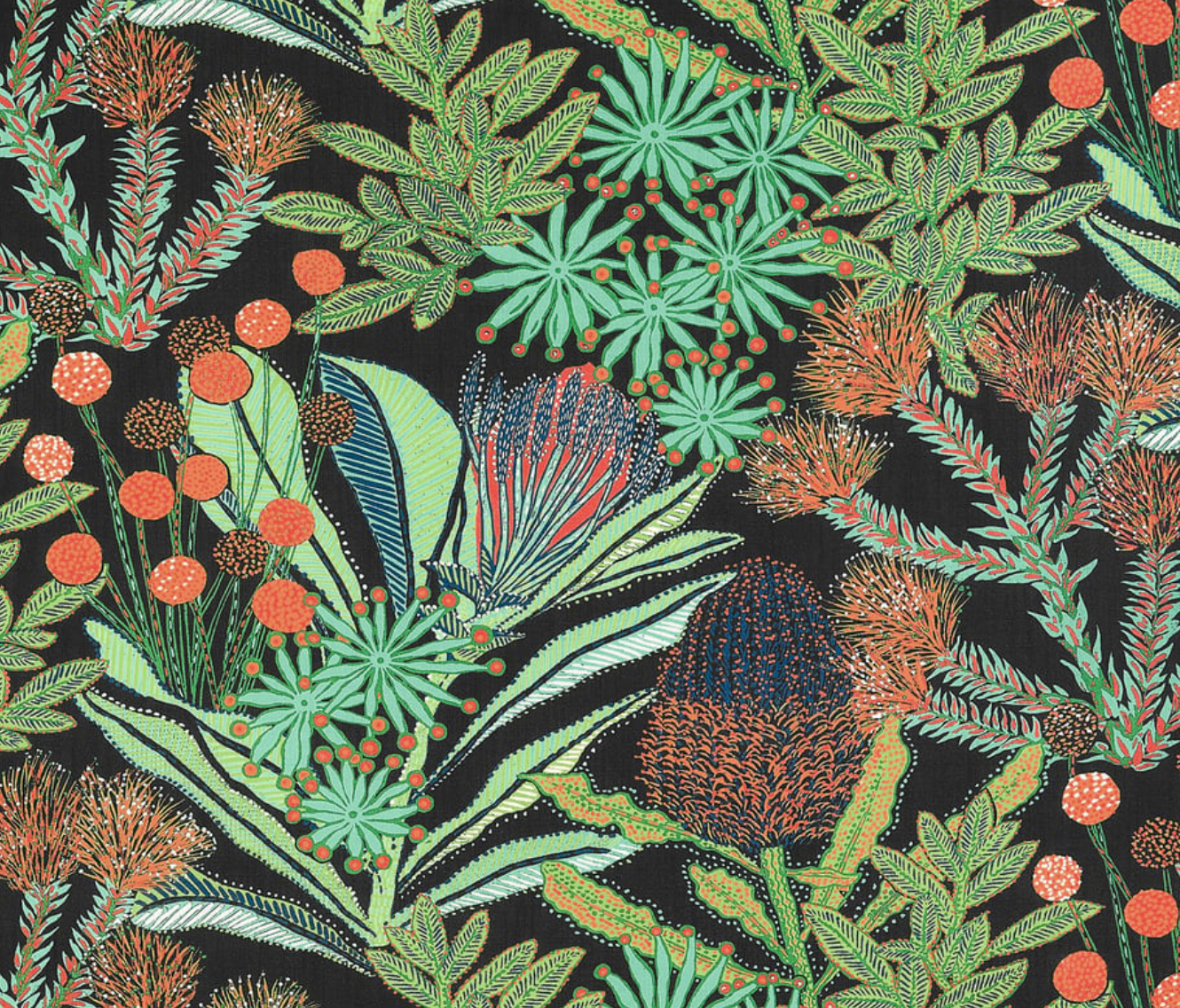 Protea Performance Pillow Cover in Black, Thibaut Pillows