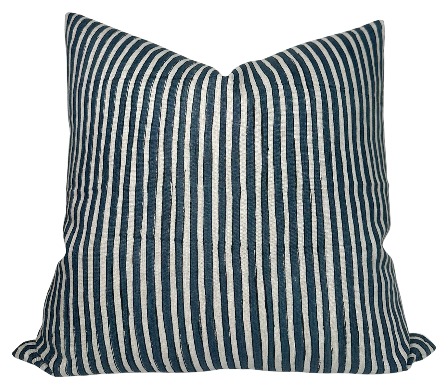 Ticking Pillow Cover in Indian Teal, Walter G Textiles