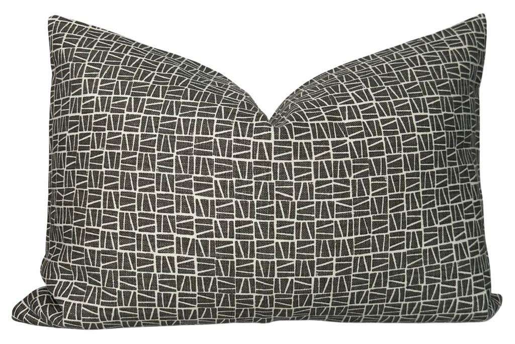 Camber Pillow Cover in Charcoal, Lindsay Alker Textiles