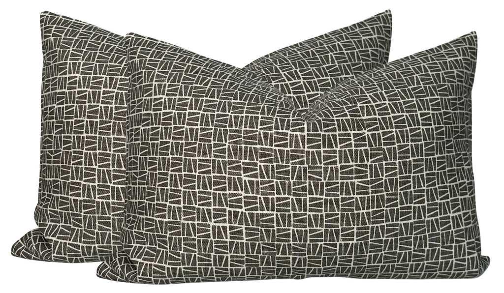 Camber Pillow Cover in Charcoal, Lindsay Alker Textiles
