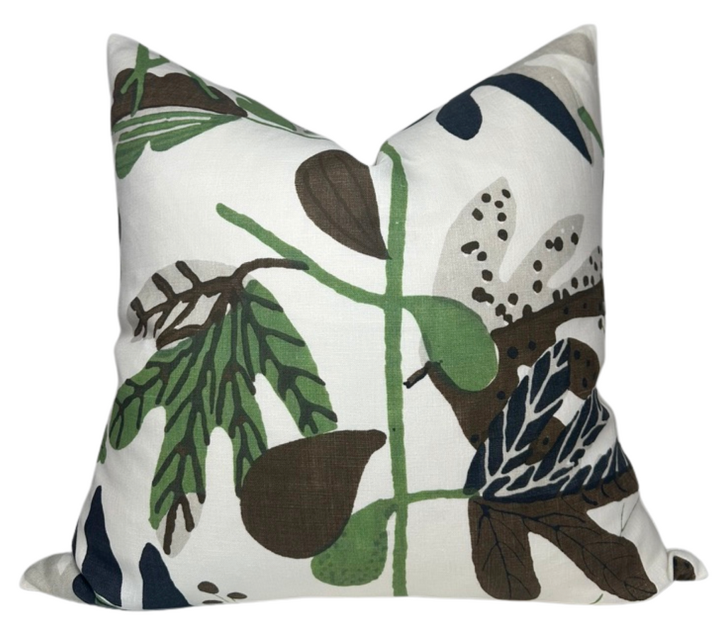 Matisse Leaf Pillow Cover in Green, Thibaut Pillows