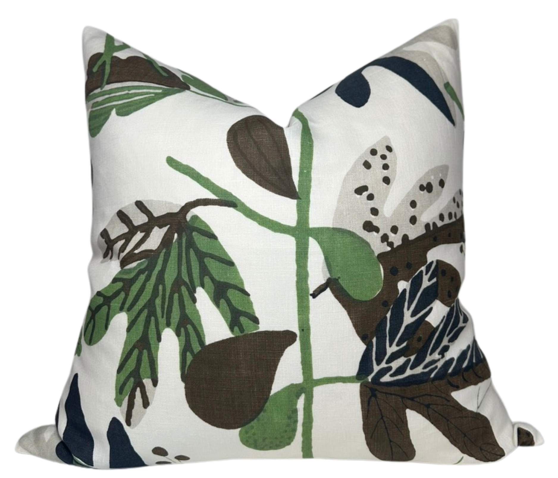 Matisse Leaf Pillow Cover in Green, Thibaut Pillows