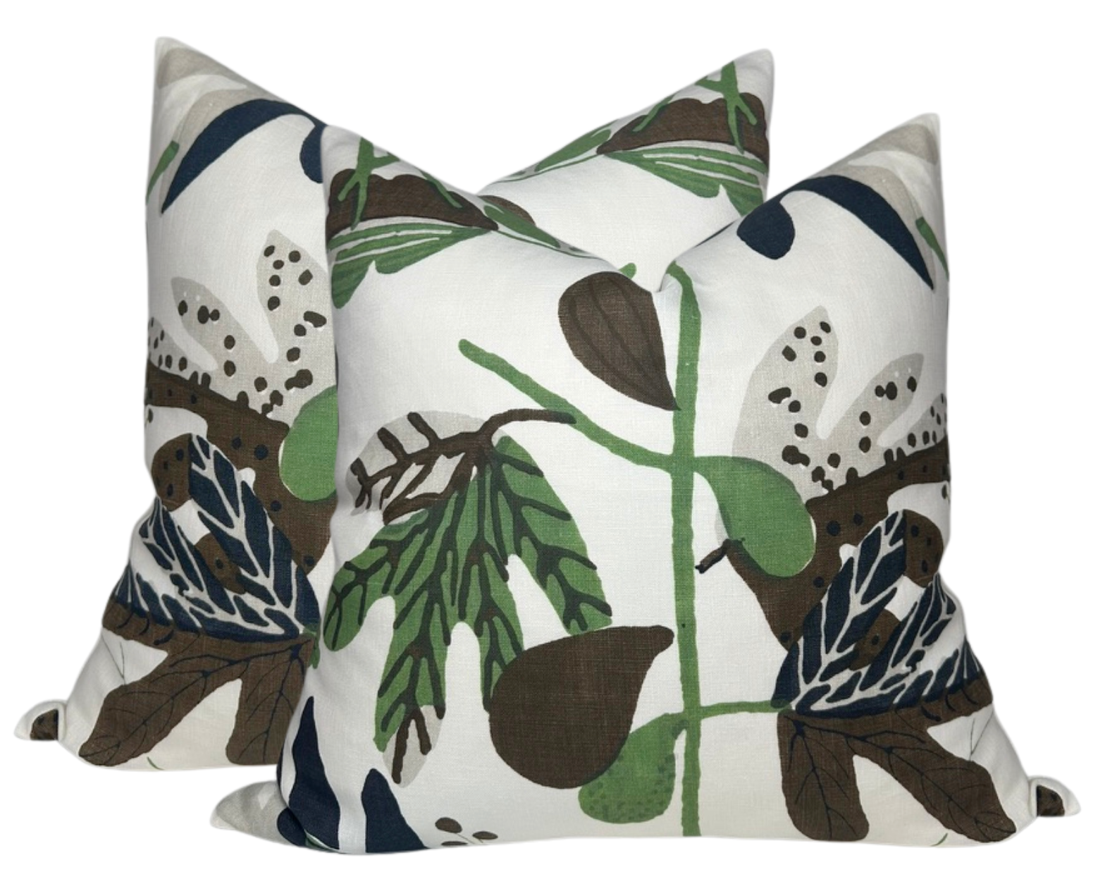 Matisse Leaf Pillow Cover in Green, Thibaut Pillows