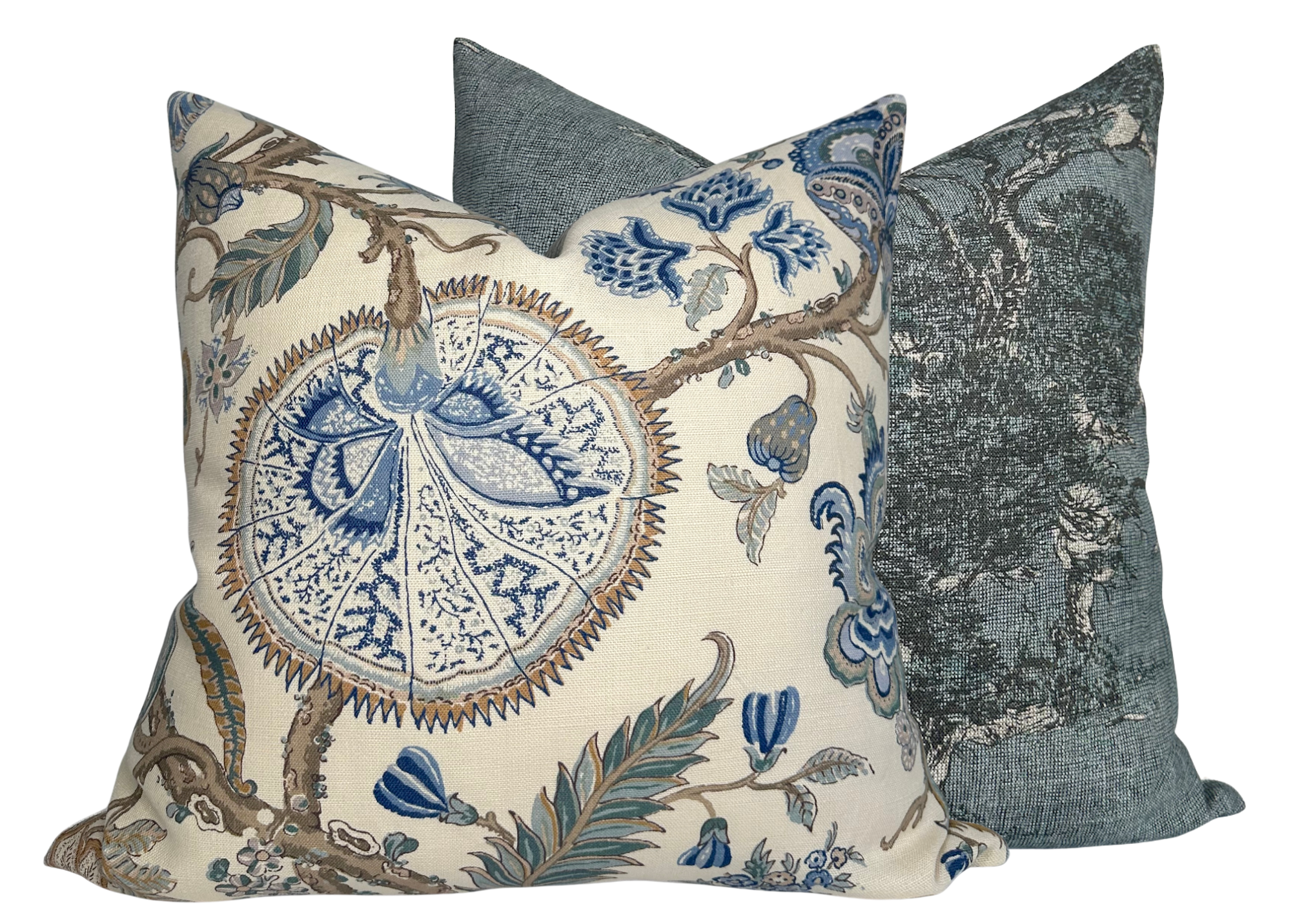 Torrey Pines Pillow Cover in Mineral Blue, Thibaut Pillows