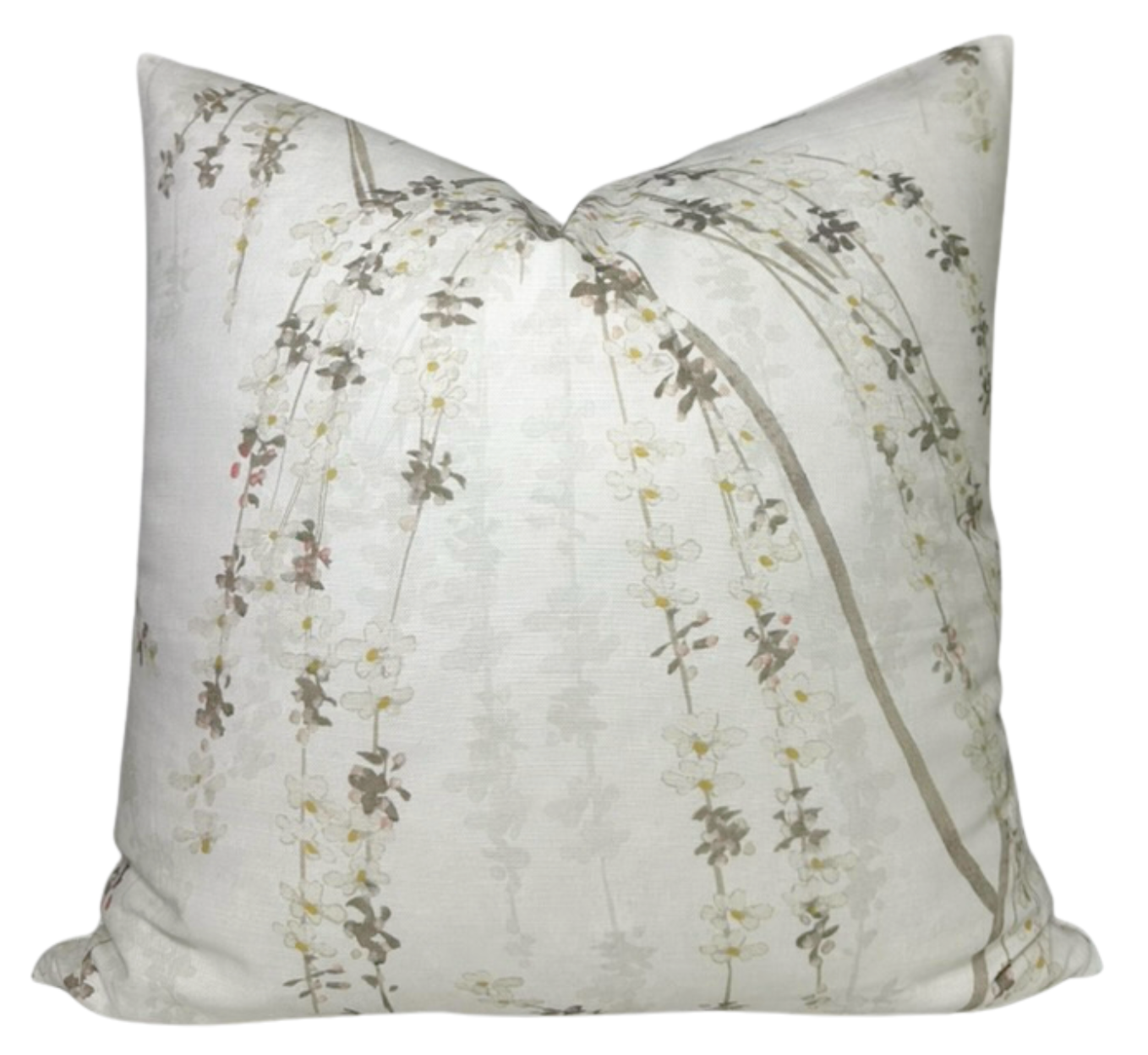 Weeping Blossom Pillow Cover in Beige, Thibaut Pillows