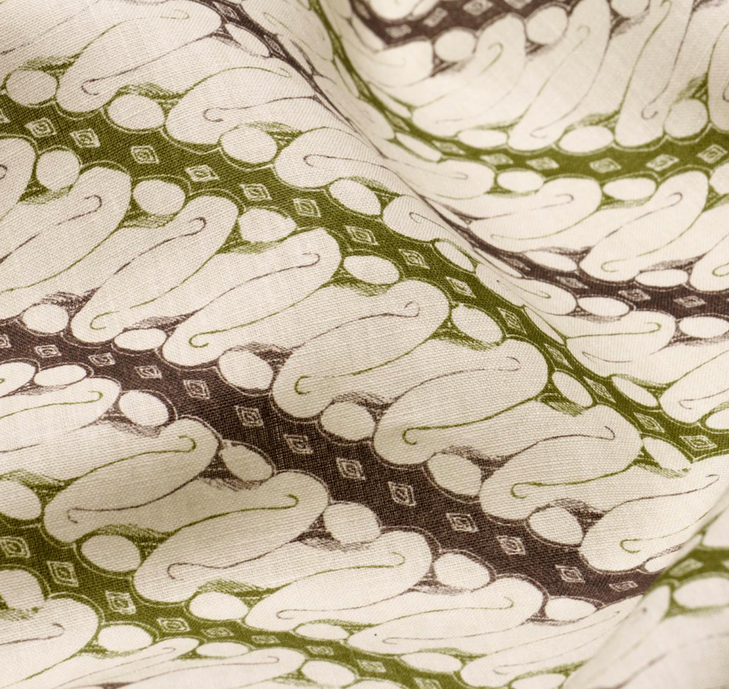 Ronnie Pillow Cover in Green, Schumacher Textiles