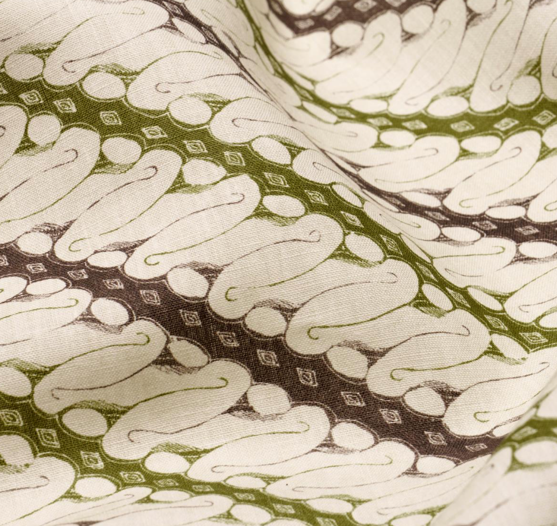 Ronnie Pillow Cover in Green, Schumacher Textiles