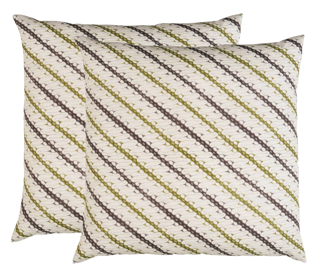 Ronnie Pillow Cover in Green, Schumacher Textiles