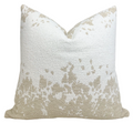 Dappled Stripe Pillow Cover in Oyster, Indoor Outdoor Pillow, Holly Hunt Textiles