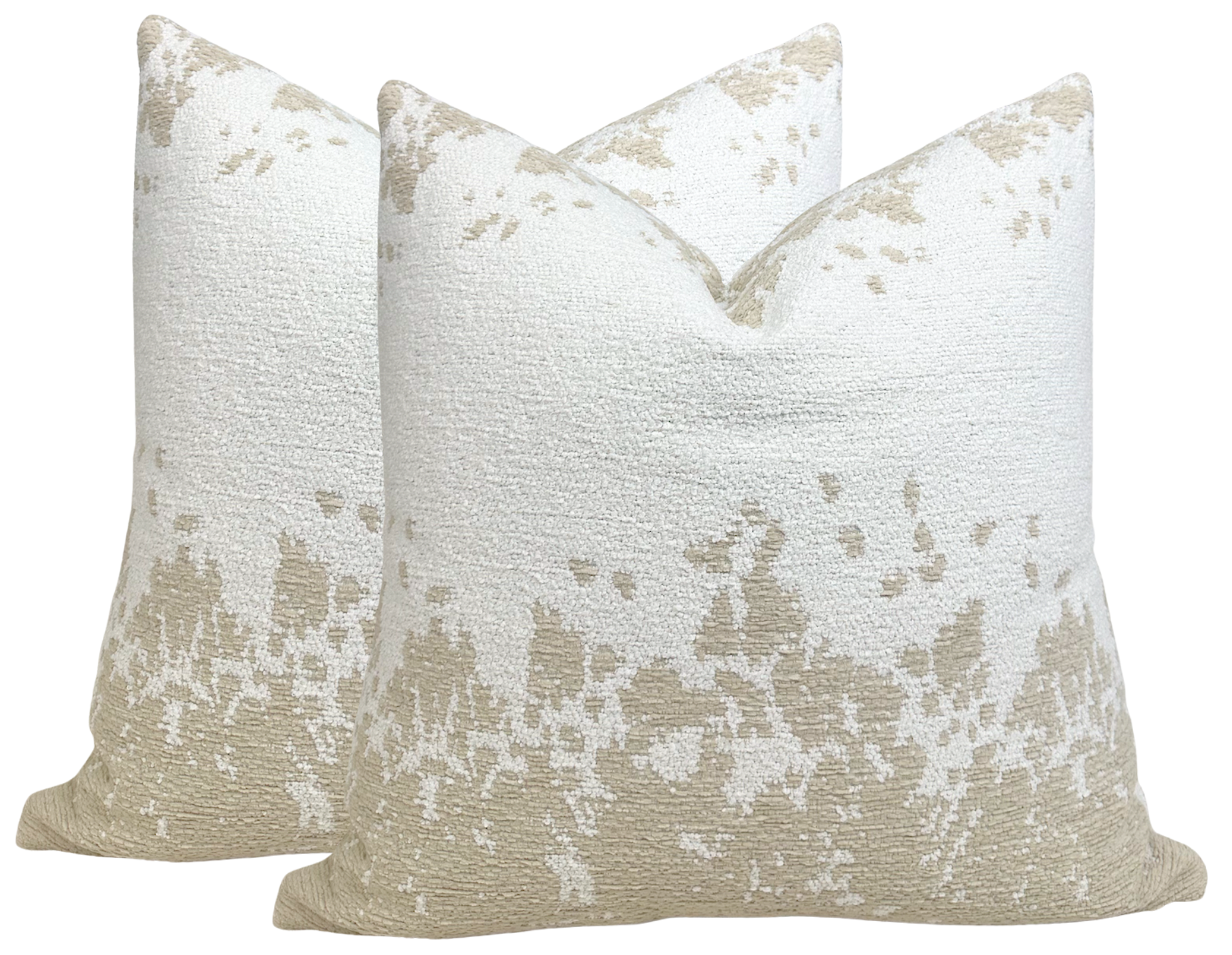Dappled Stripe Pillow Cover in Oyster, Indoor Outdoor Pillow, Holly Hunt Textiles