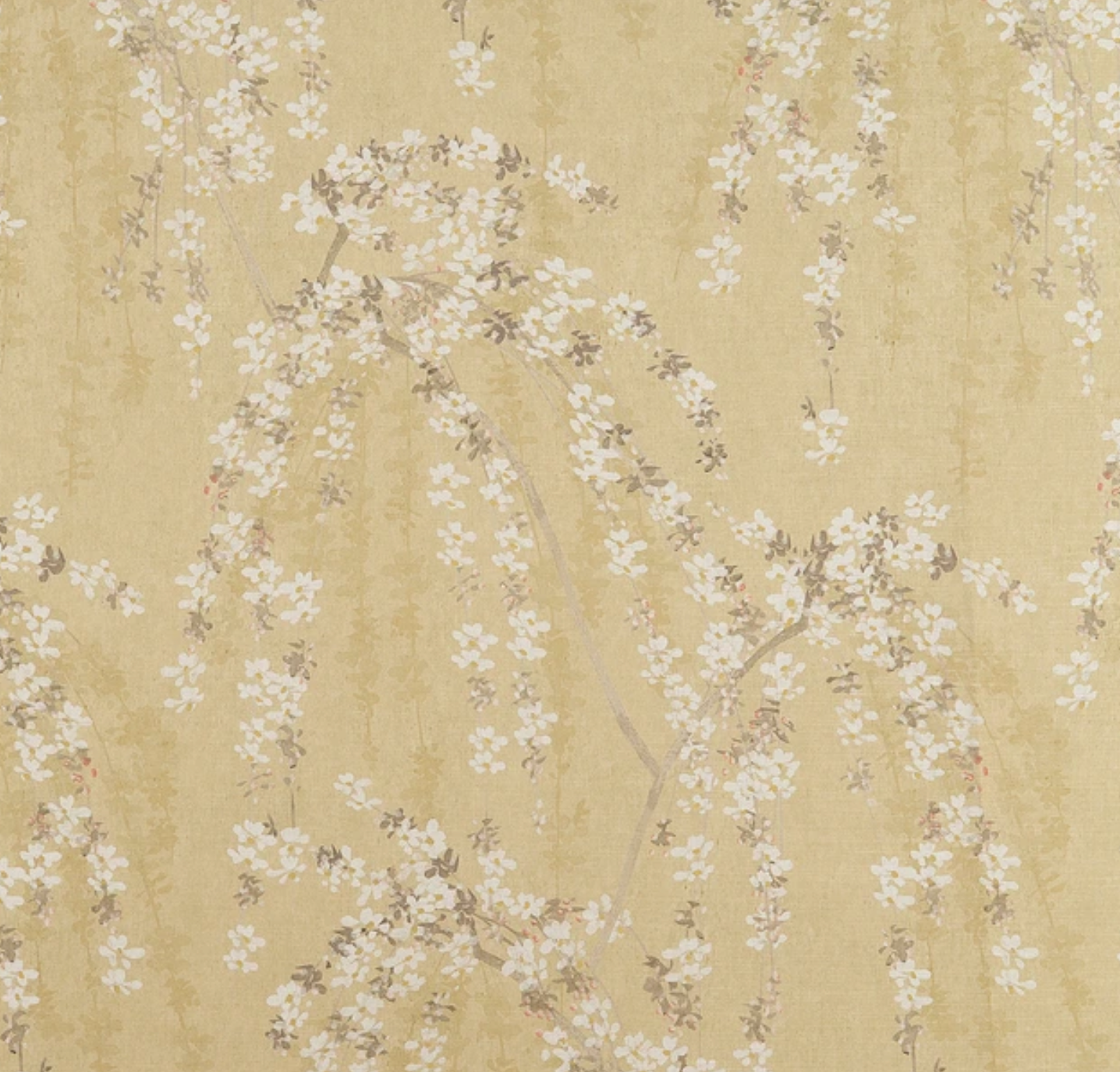 Weeping Blossom Pillow Cover in Gold, Thibaut Pillows