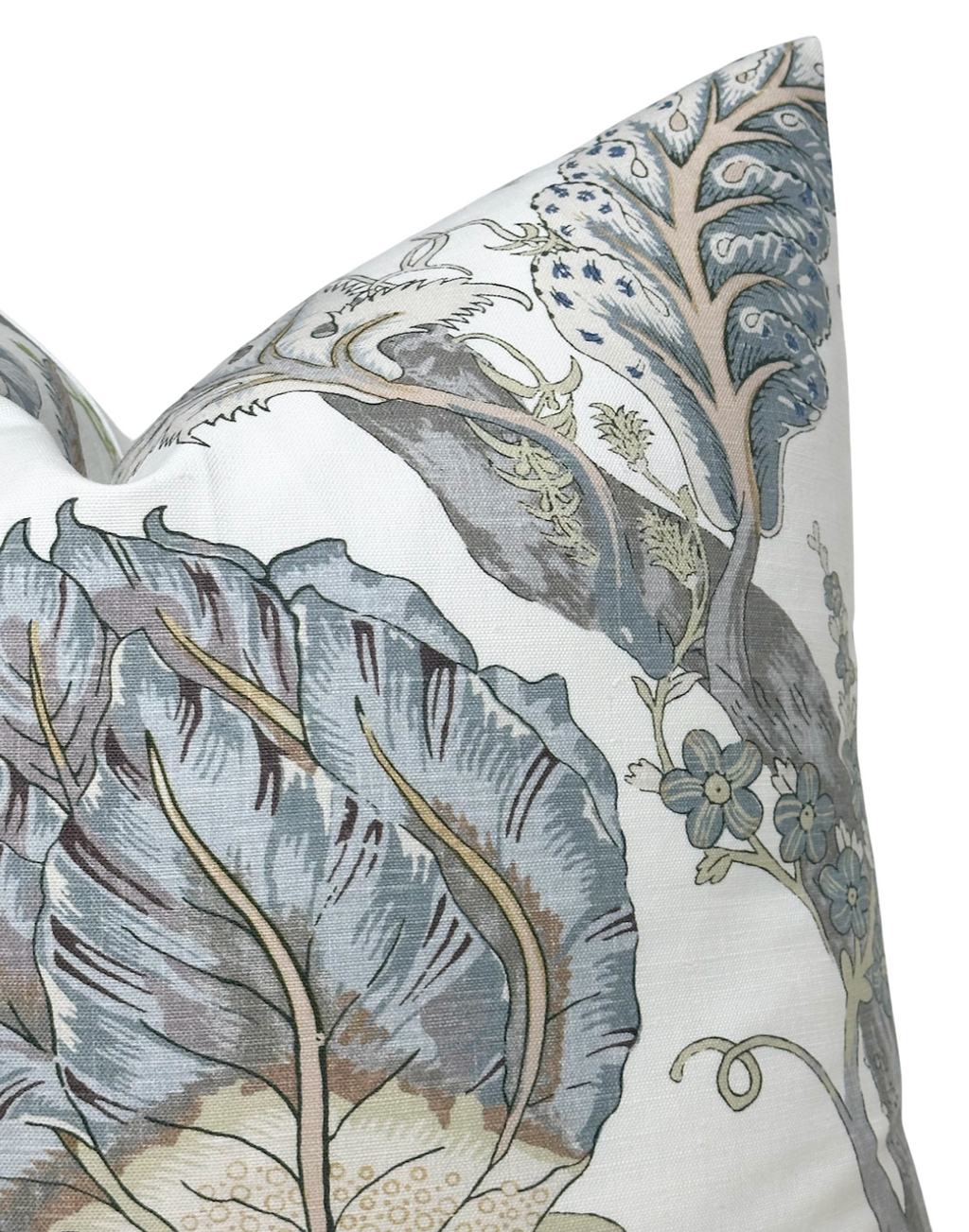 Kalamkari Pillow Cover in Aqua, Thibaut Pillows