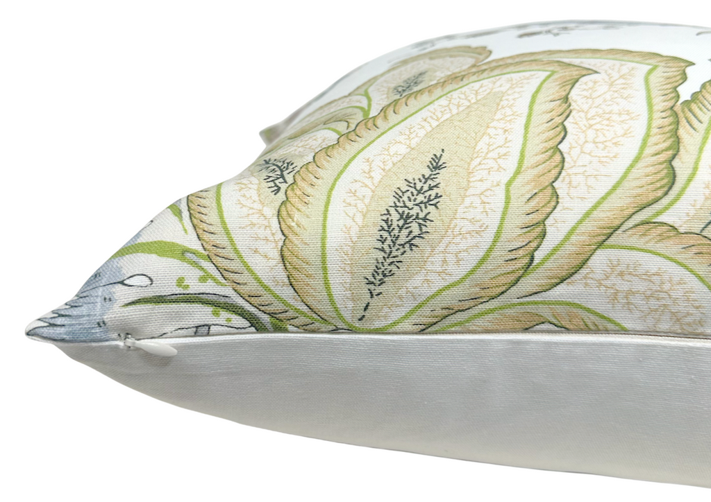 Kalamkari Pillow Cover in Aqua, Thibaut Pillows