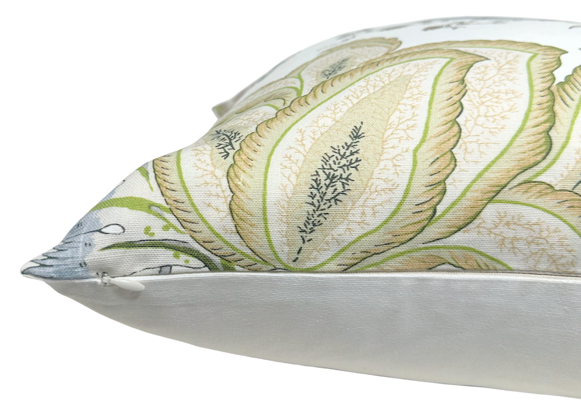 Kalamkari Pillow Cover in Aqua, Thibaut Pillows