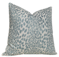 Spotted Velvet Pillow Cover in Marine