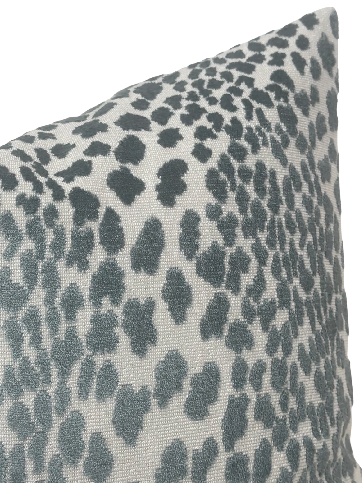Spotted Velvet Pillow Cover in Marine