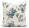 Sussex Hydrangea Pillow Cover in Slate/Blue, Thibaut Pillows