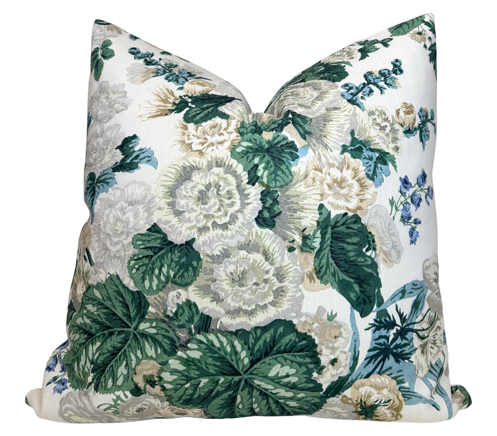 Hidcote Floral Pillow Cover in Ivory Green, Thibaut Pillows
