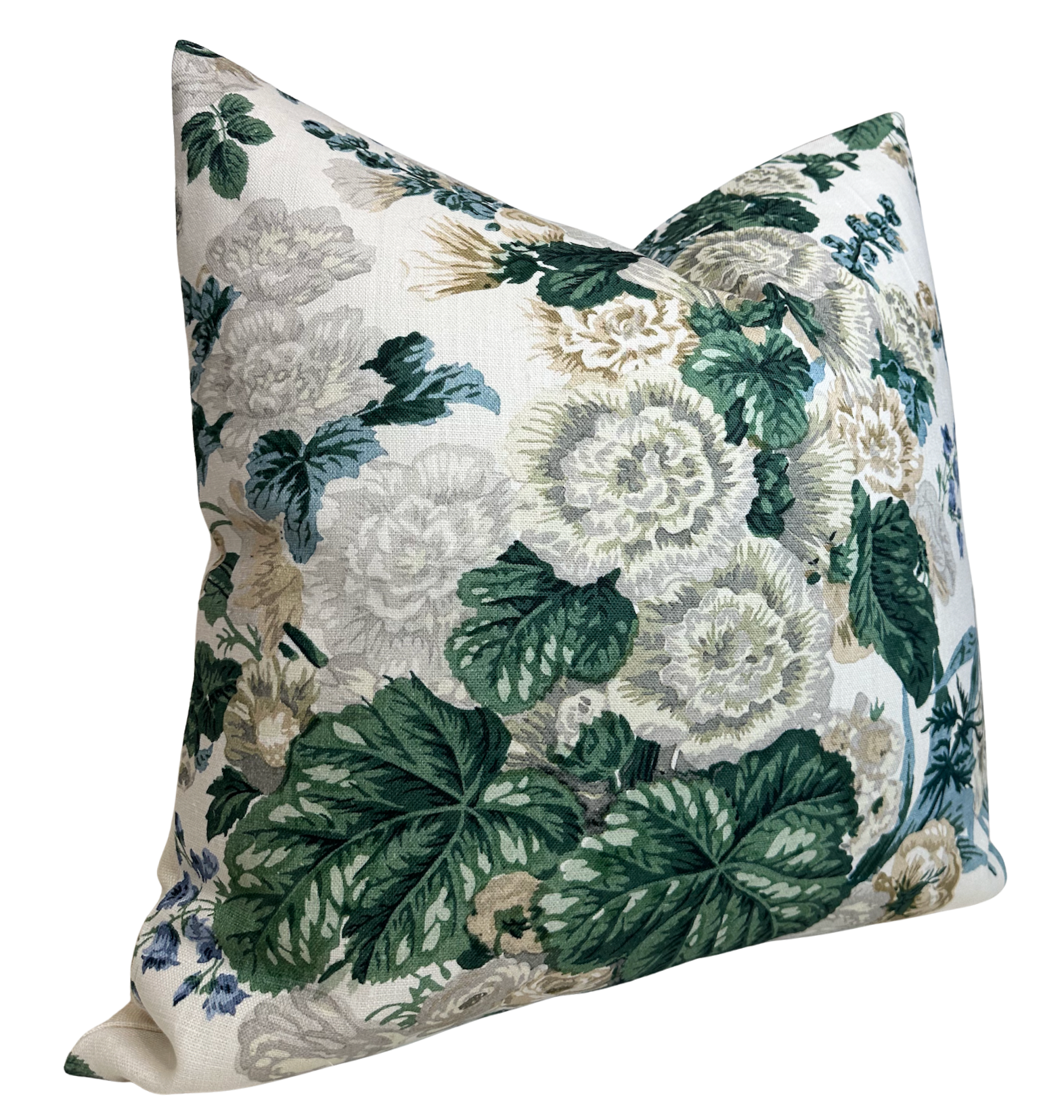Hidcote Floral Pillow Cover in Ivory Green, Thibaut Pillows