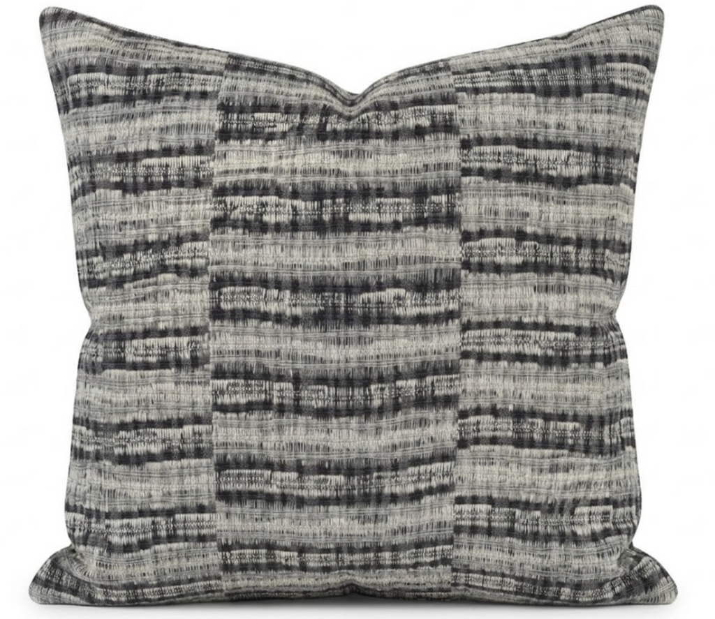 Thalassa Pillow Cover in Charcoal 05, Zak + Fox Textiles