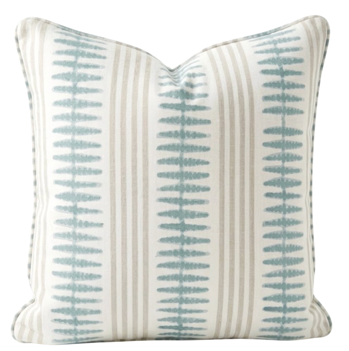 Indo Stripe Pillow Cover in Seaglass, Thibaut Pillows