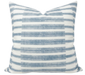 Indro Pillow Cover in Lake on Oyster, Susan Connor Textiles