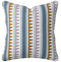Lomita Striped Pillow Cover in Lavender and Blue, Thibaut Pillows