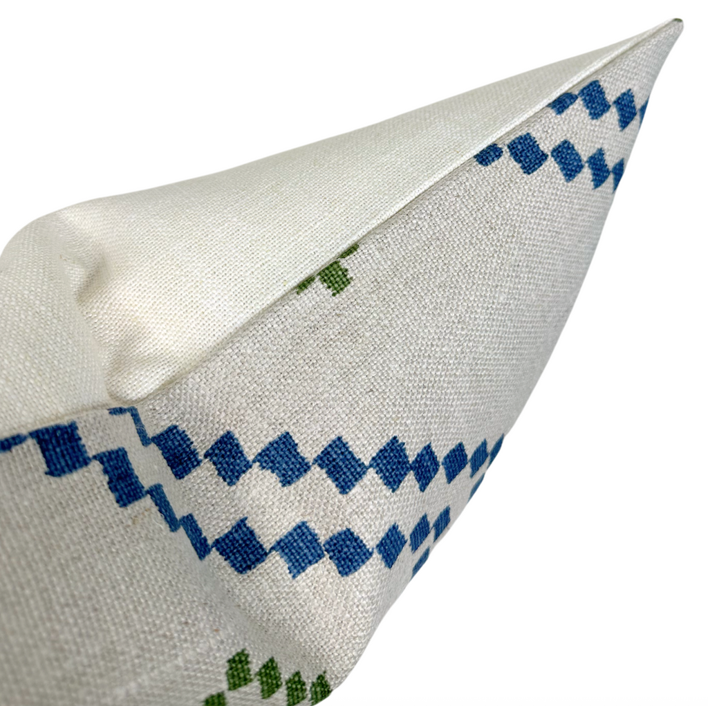 Taj Pillow Cover in Indigo/Green, Peter Dunham Textiles