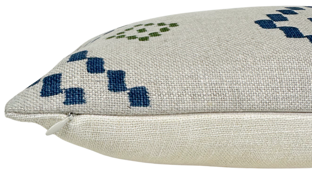 Taj Pillow Cover in Indigo/Green, Peter Dunham Textiles