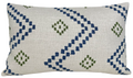 Taj Pillow Cover in Indigo/Green, Peter Dunham Textiles