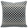 Mercer Check Woven Pillow Cover in Indigo Grey