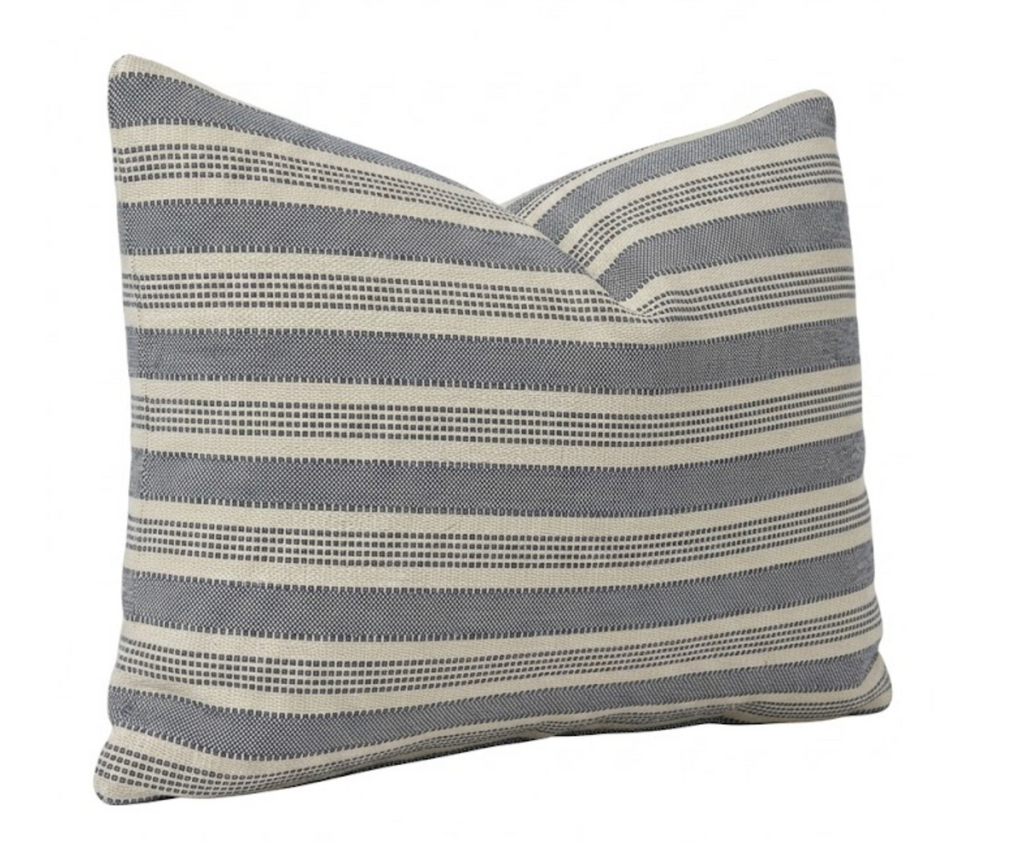 Amida Woven Pillow Cover in Indigo Natural, Peter Dunham Textiles