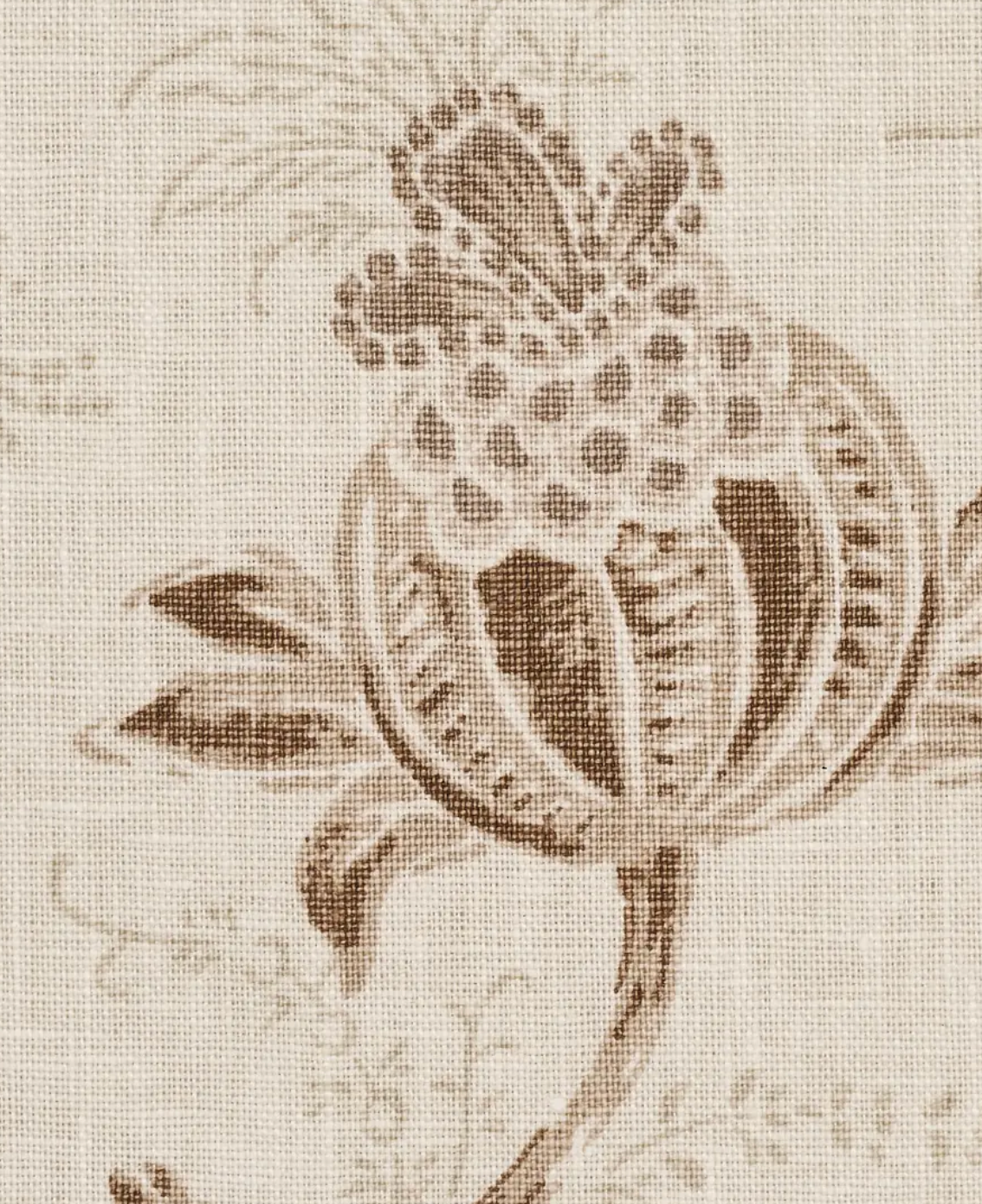 Chinoiserie Vine Pillow Cover in Neutral Brown, Schumacher Textiles