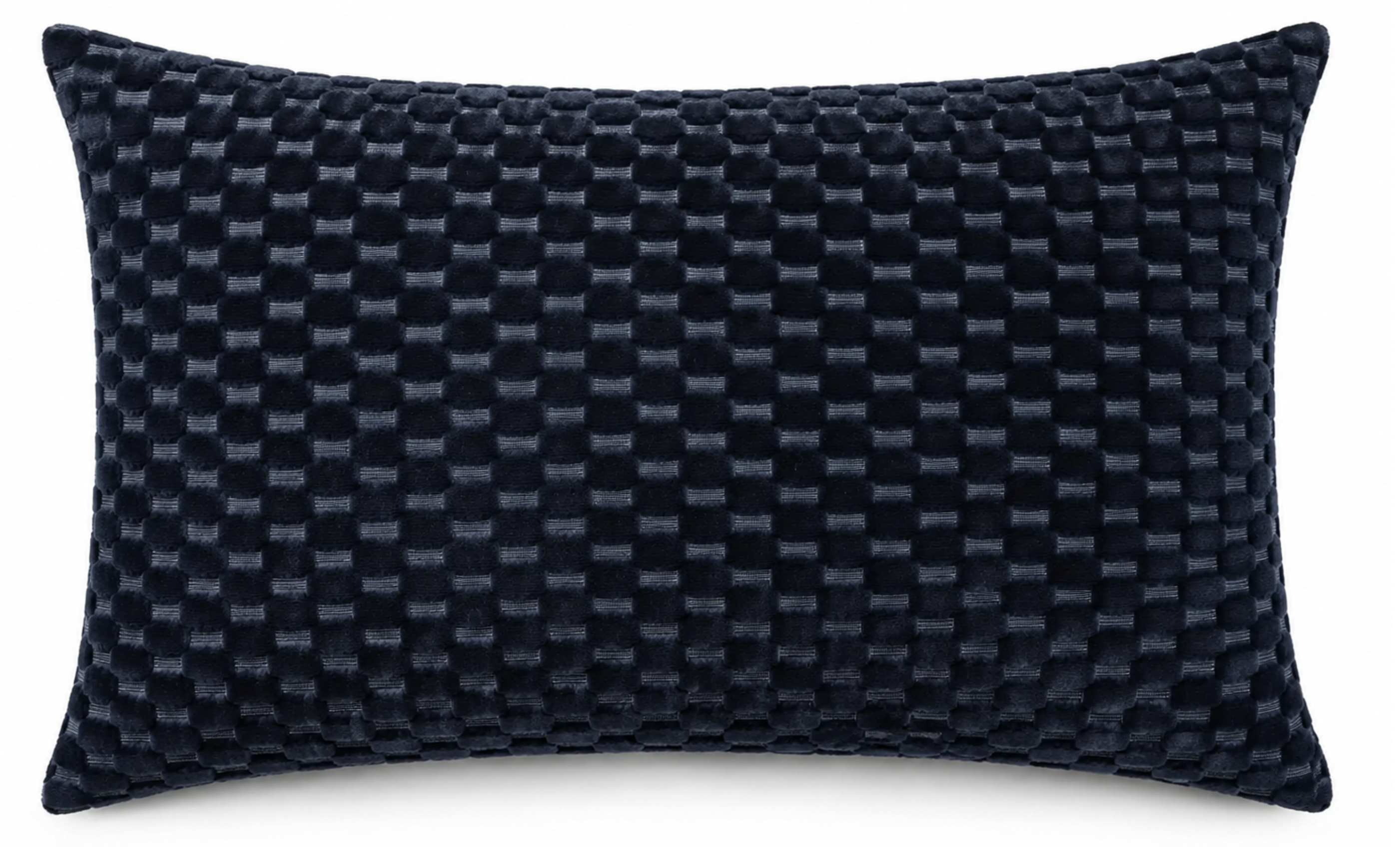 Marlow Cut Velvet Pillow Cover in Midnight