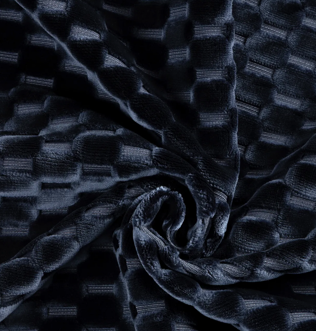 Marlow Cut Velvet Pillow Cover in Midnight