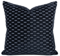 Marlow Cut Velvet Pillow Cover in Midnight