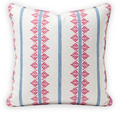 Fern Stripe Pillow Cover in Red and Blue, Thibaut Pillows