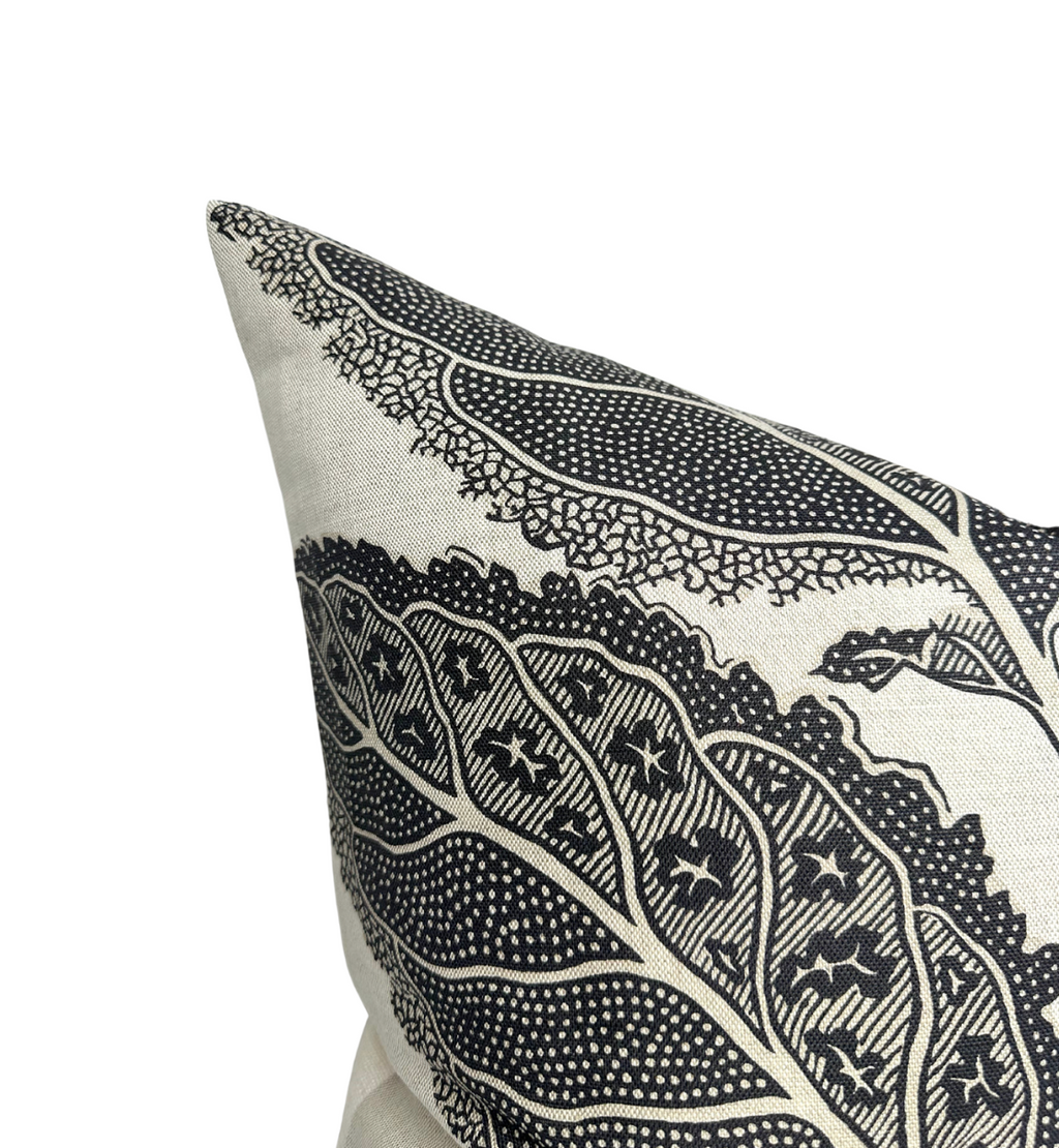 Lacinato Pillow Cover in Basalt Black, Thibaut Pillows