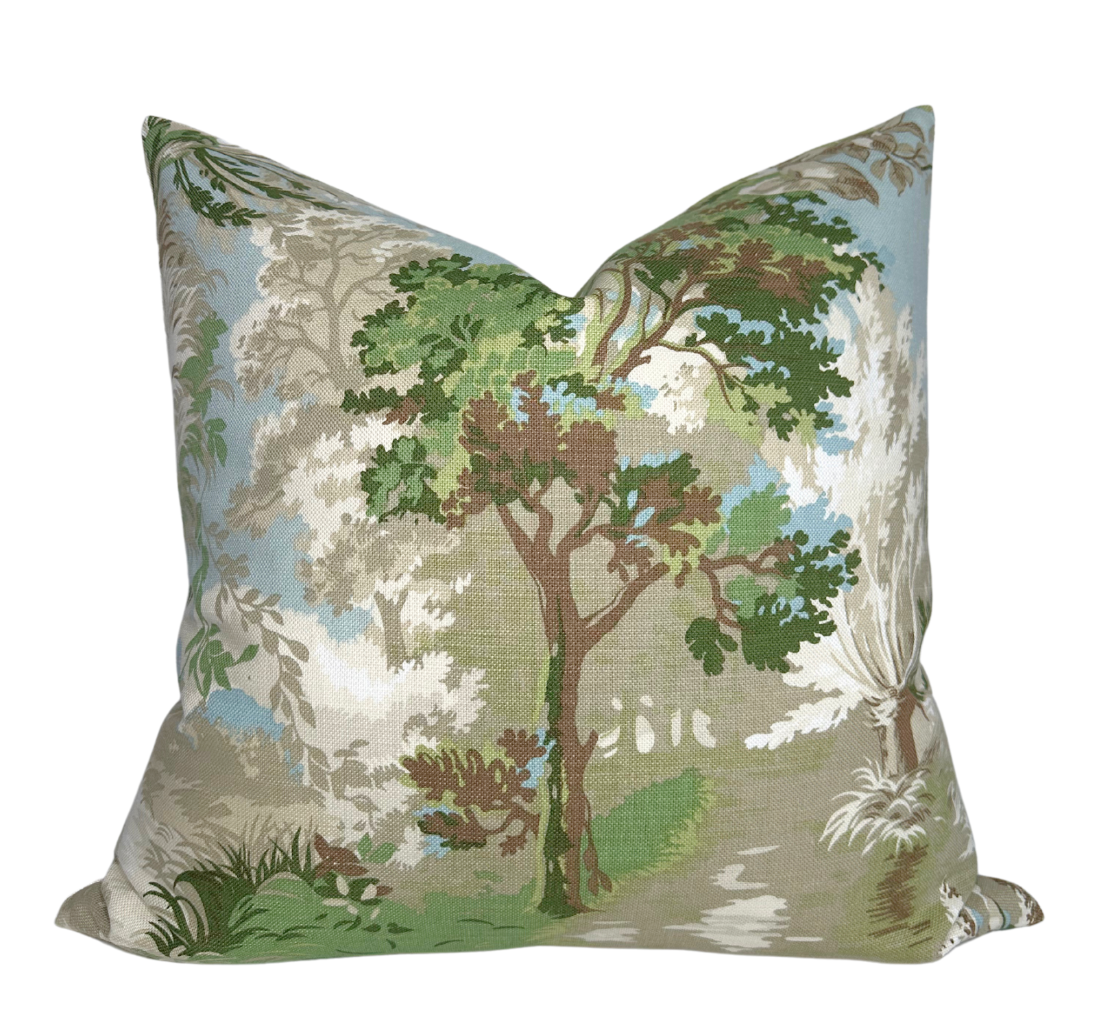 Lincoln Toile Pillow Cover in Green, Thibaut Pillows