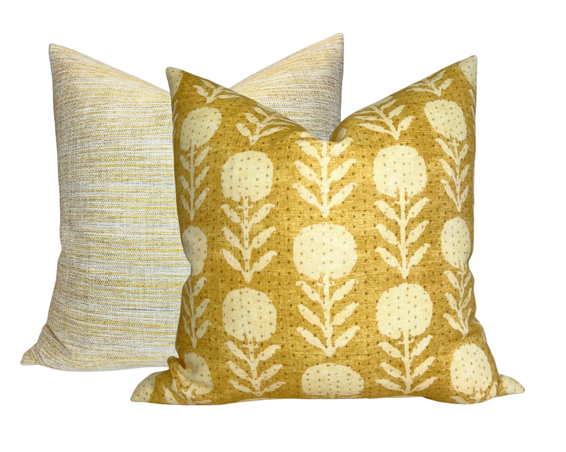Zinnia Pillow Cover in Goldenrod, McLaurin + Piercy Textiles