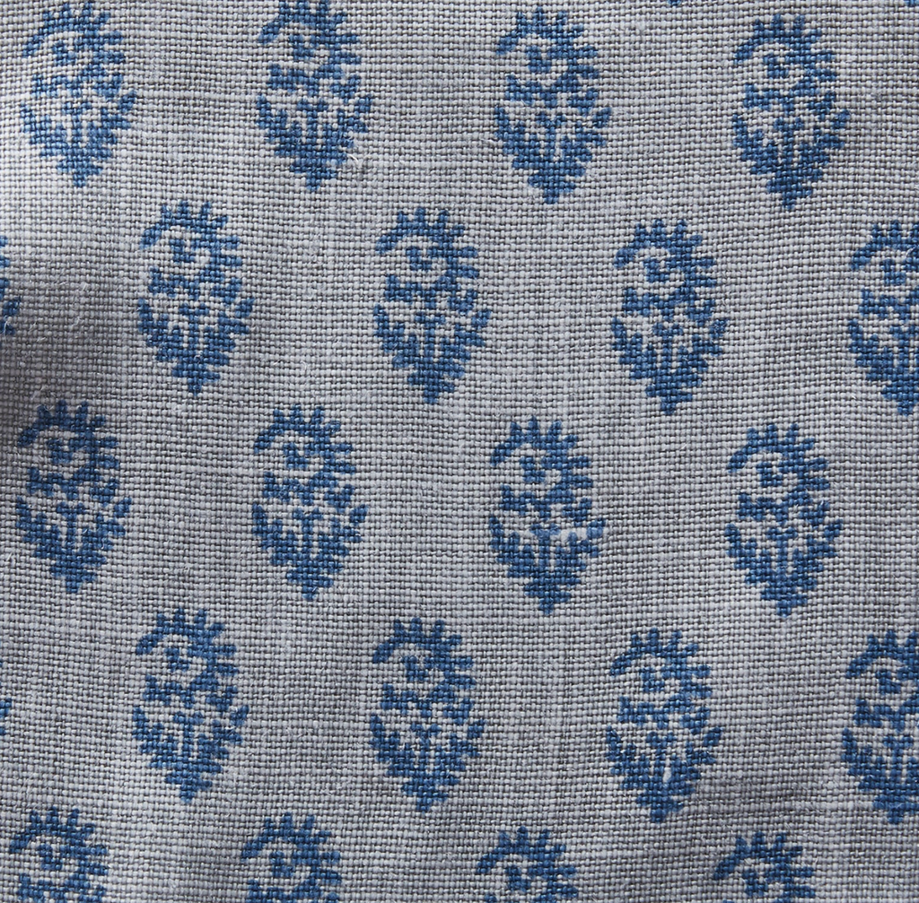Rajmata Tonal Pillow Cover in Mist Indigo/Blue, Peter Dunham Textiles