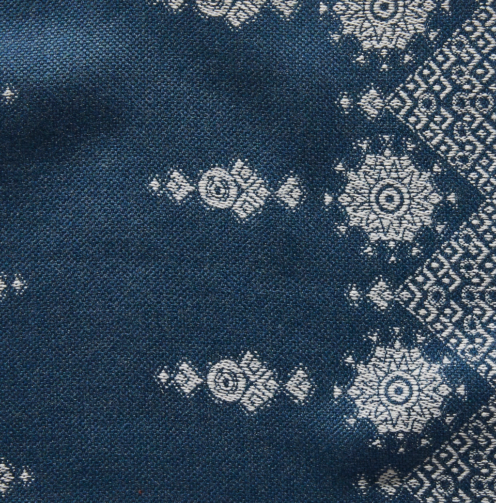 Carmania Pillow Cover in Indigo, Indoor Outdoor Pillows, Peter Dunham Textiles