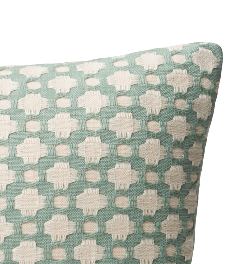 Betwixt Pillow Cover in Water, Schumacher Textiles