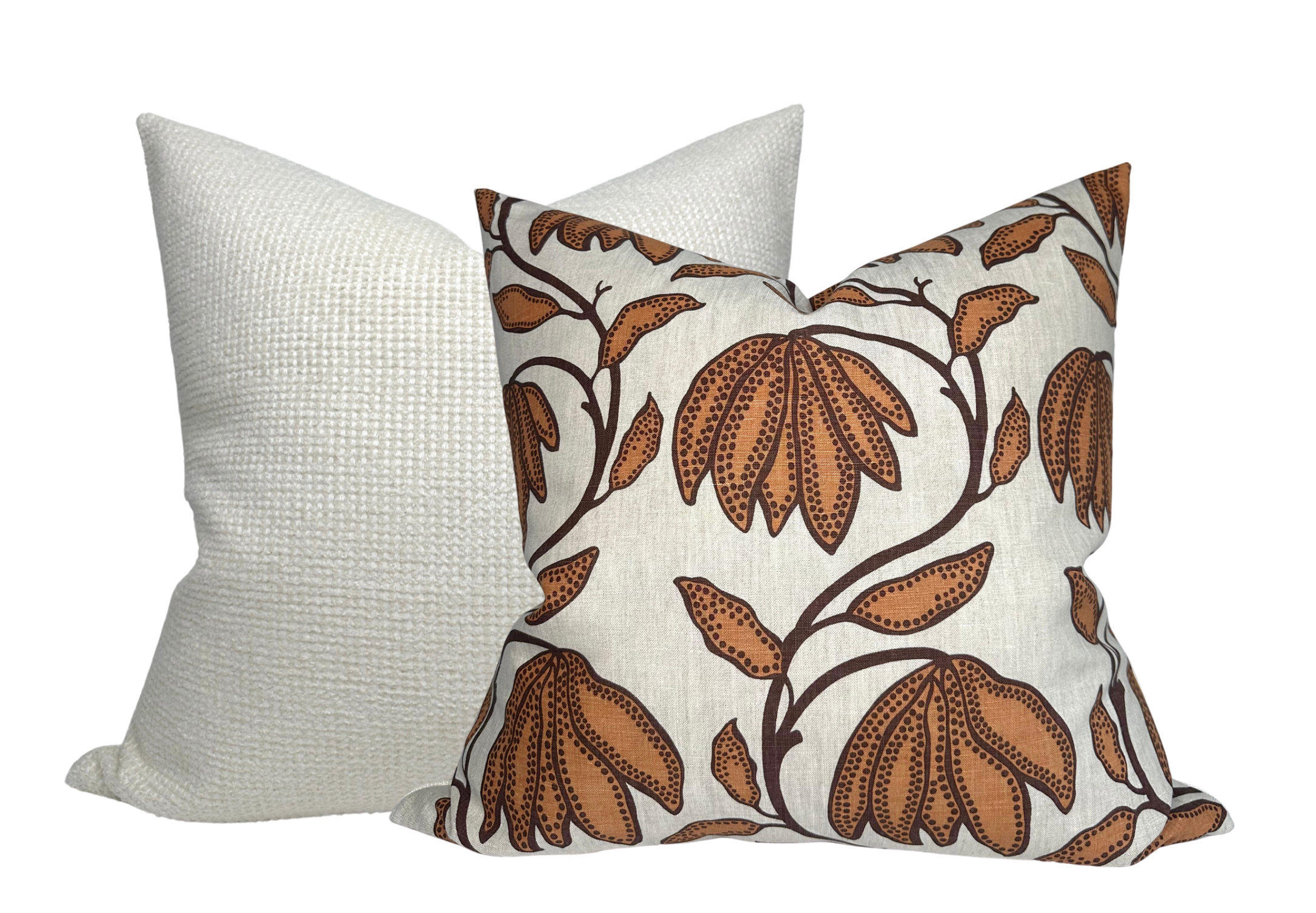 Desert Floral Pillow Cover in Ochre, Thibaut Pillows