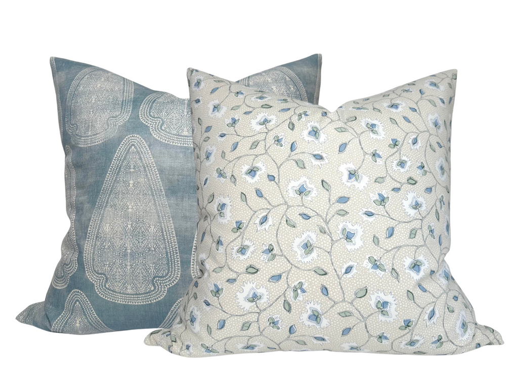 Chelsea Pillow Cover in Slate, Thibaut Pillows